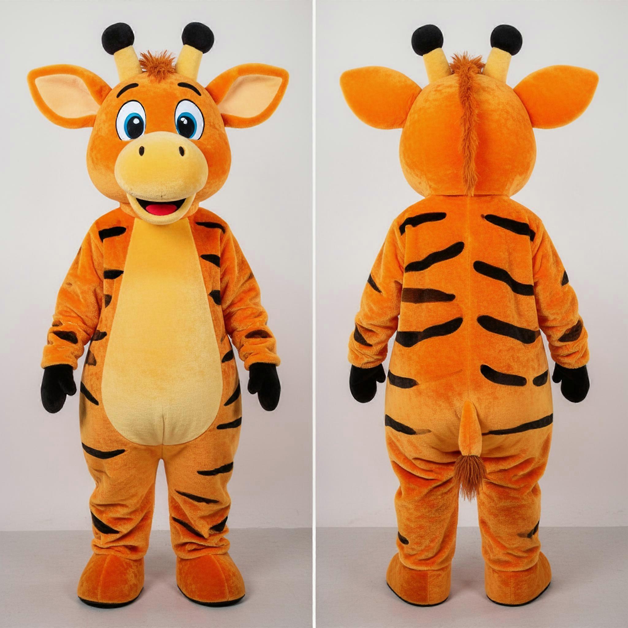 MASTICOT Rust Orange Gentle Giraffe Mascot