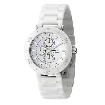 Fossiele sport Quartz analoge vrouwen horloge met CE1000 roestvrijstalen armband