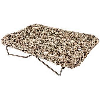 Bearded Dragon Lounger Bed for Reptiles Made of Straw and Build