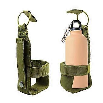 Water Bottle Carrier Nylon Waist Belt Holder for Holding 1Pouch Green