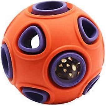 Hondenbal, interactief hondenspeelgoed met ringbel, bijtbestendig, 6 x 6 cm