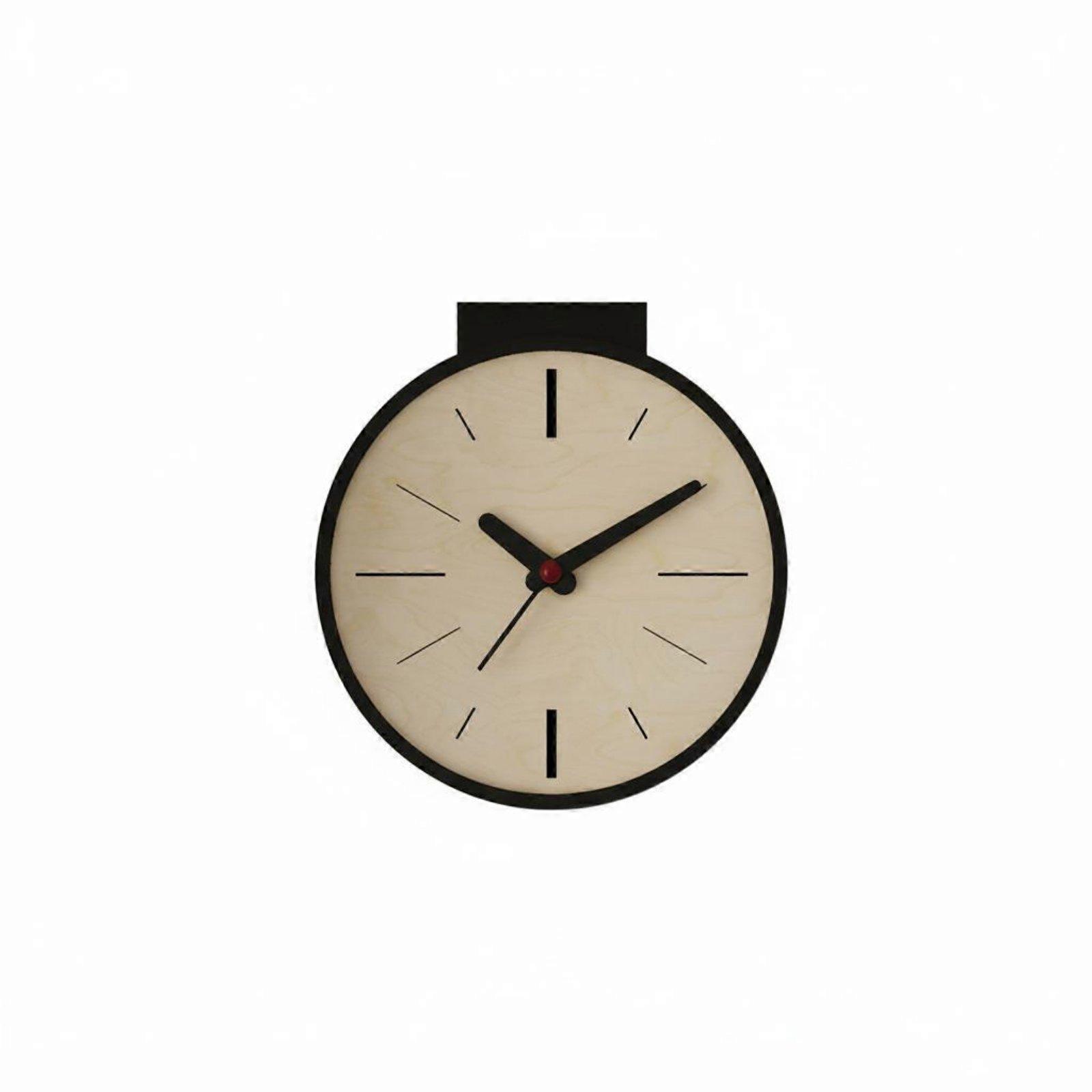 Round Wall Clock Black Frame Retro Touch for Living Spaces
