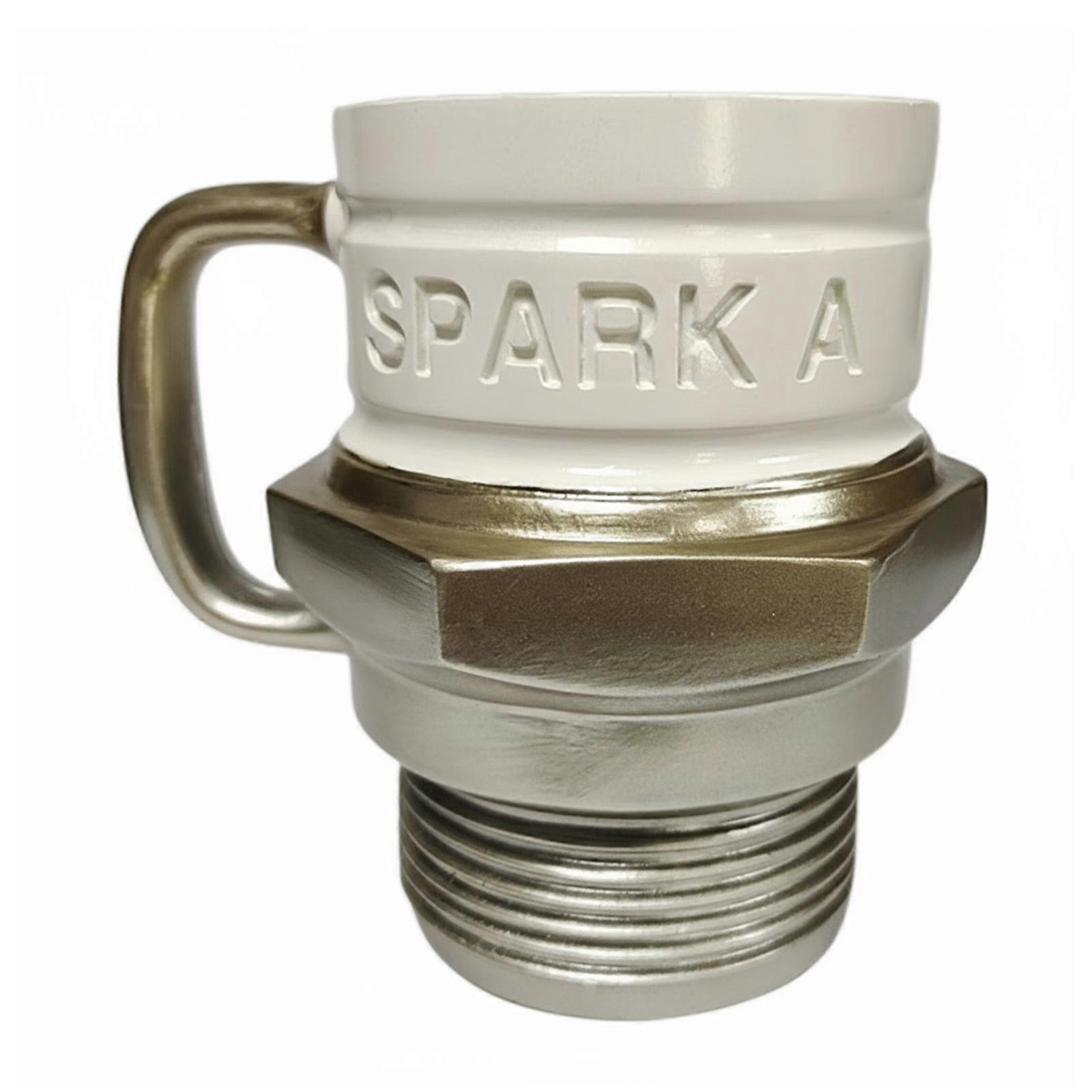 Resin Shell Stainless Spark Plug Mug