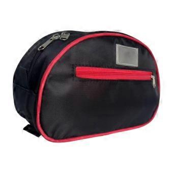 Horse Horn Storage Bag for Trail Use and Stable Training, Tool-Free Fastener with Two Zippered Compartments for Small Gear  Red