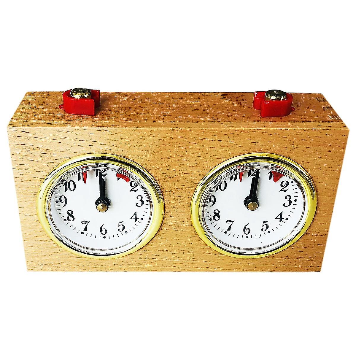 Wooden Chess Timer Tournament Competition Game Chess Clock Timer Gift Wind-up Mechanical Accessorie (haoyi