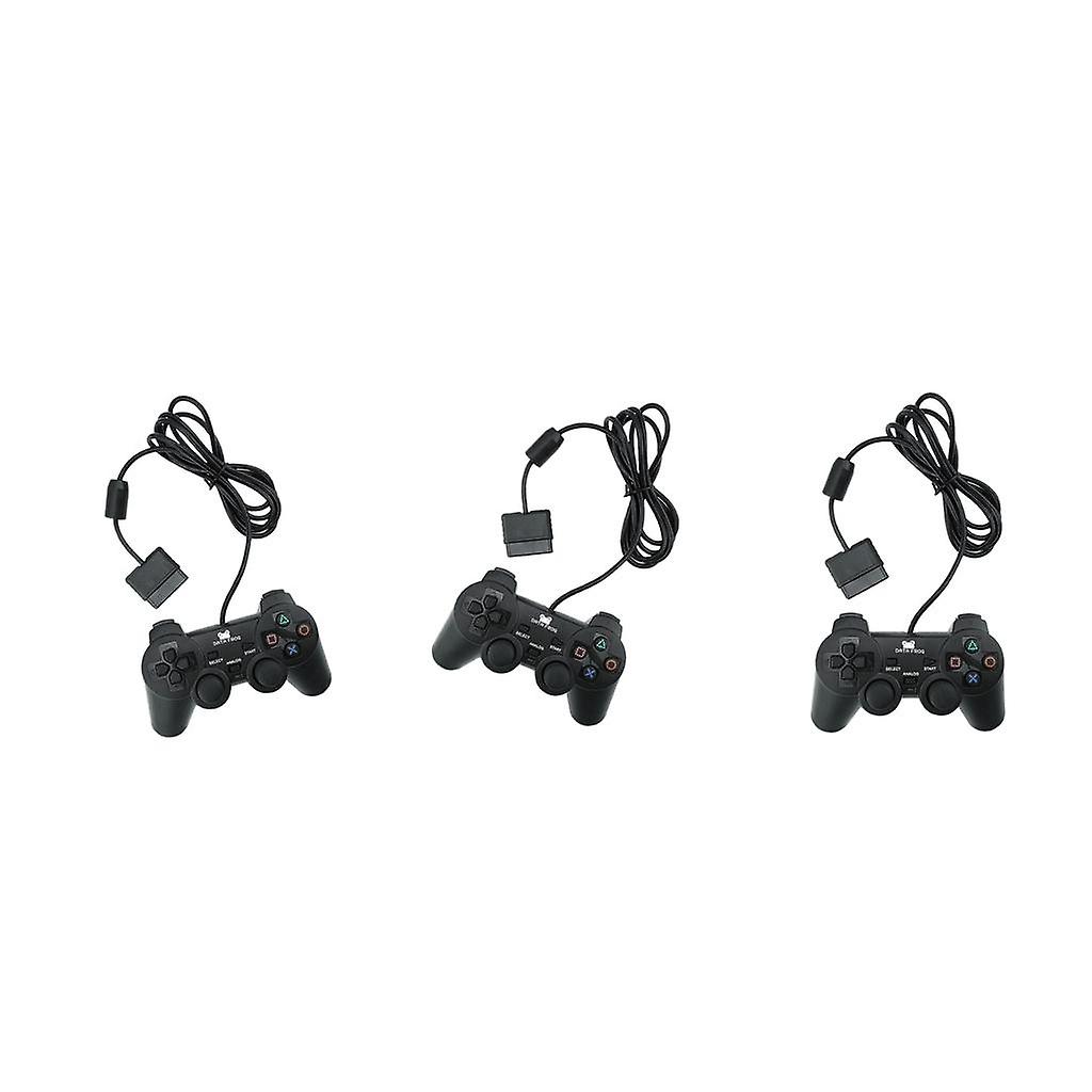 3pcs 3in1 Wired Wireless Gamepad Controller Joystick Twin Shock for Sony PS2