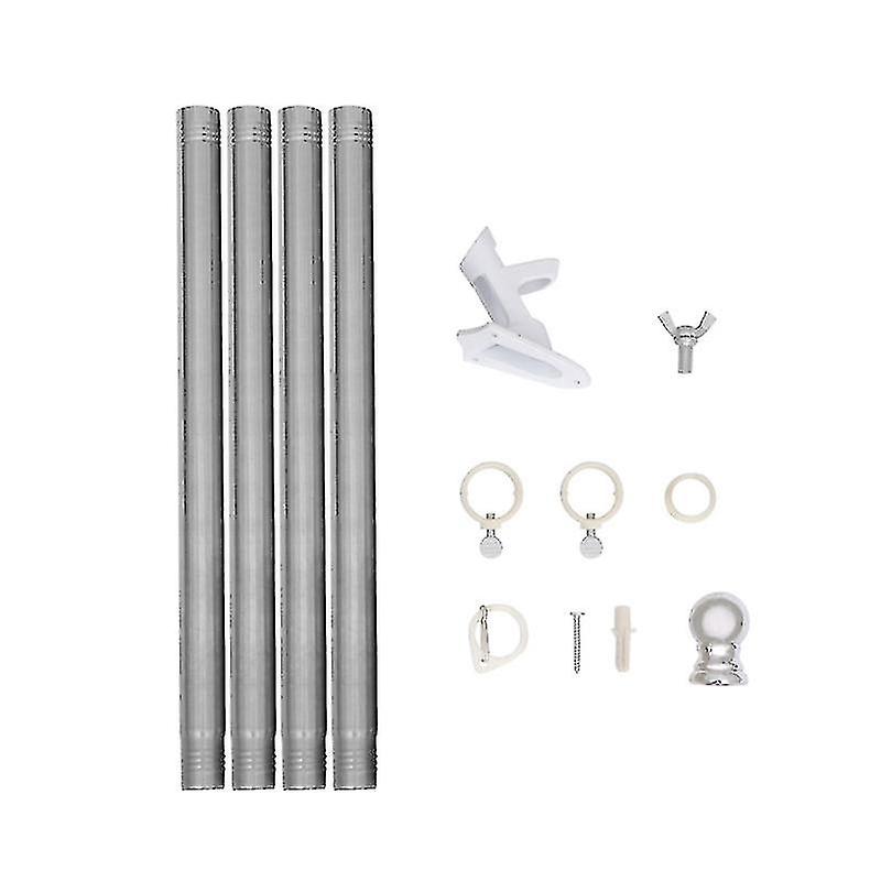 1 Set Flag Pole With Bracket Professional Outdoor Flagpole Kit