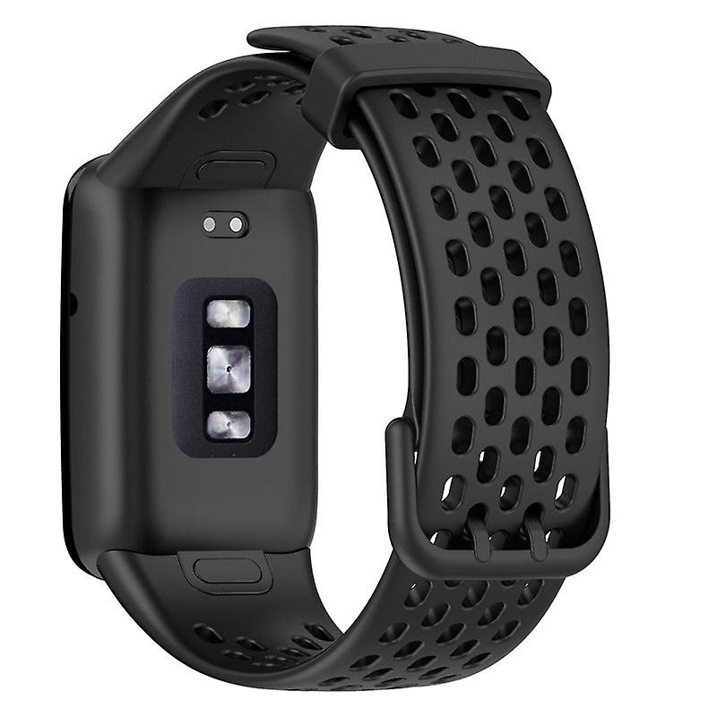 Replacement Soft Silicone Band Strap For Xiaomi Mi Band 7 Pro (Black)