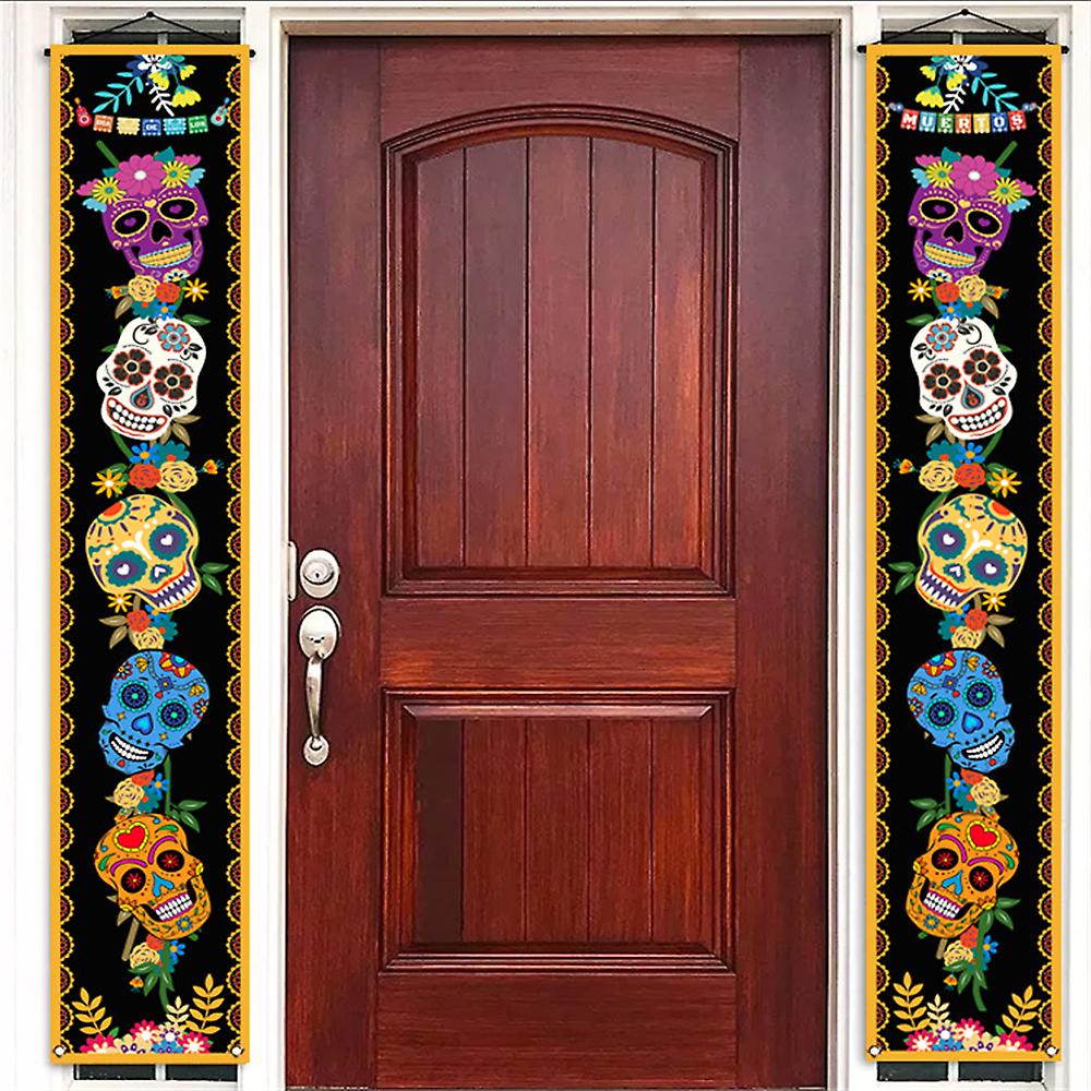 Banner Couplet For Day Of The Dead, Door Sign For The Door Of The Dead For Altar