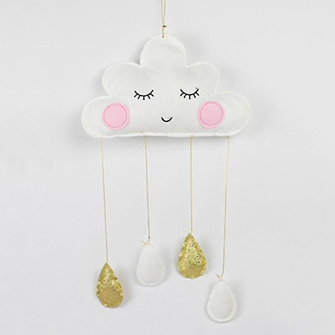 Clouds Wall Hanging Room Decorations White Gold