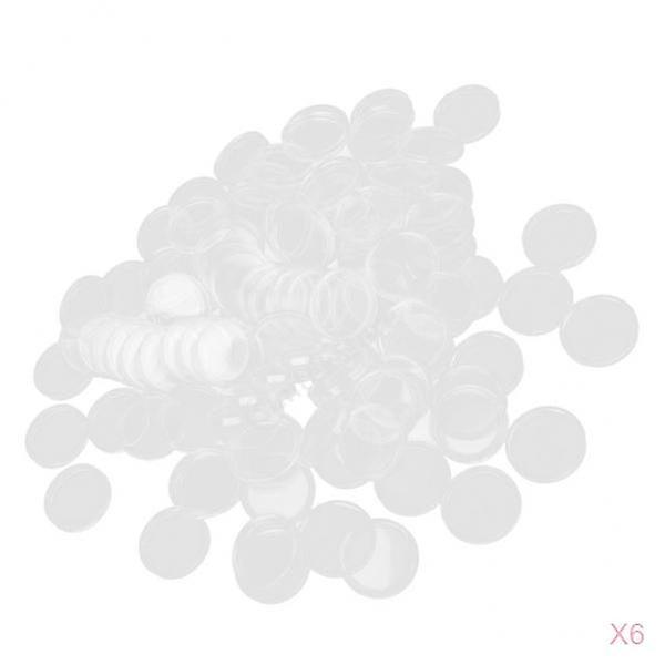 6x100pcs Plastic Capsules Storage Boxes Container Display Case 20mm