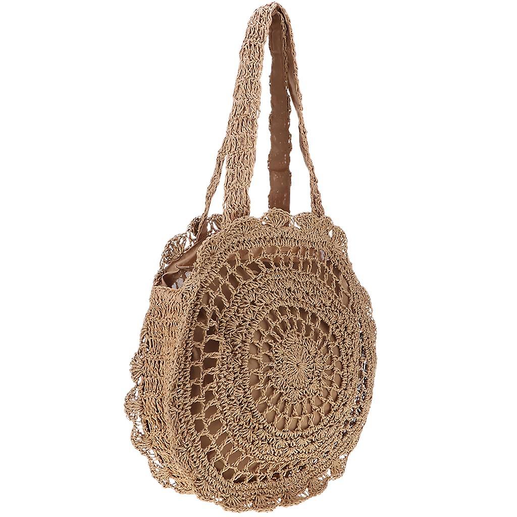 Damen Stroh Handtasche Hellbraun