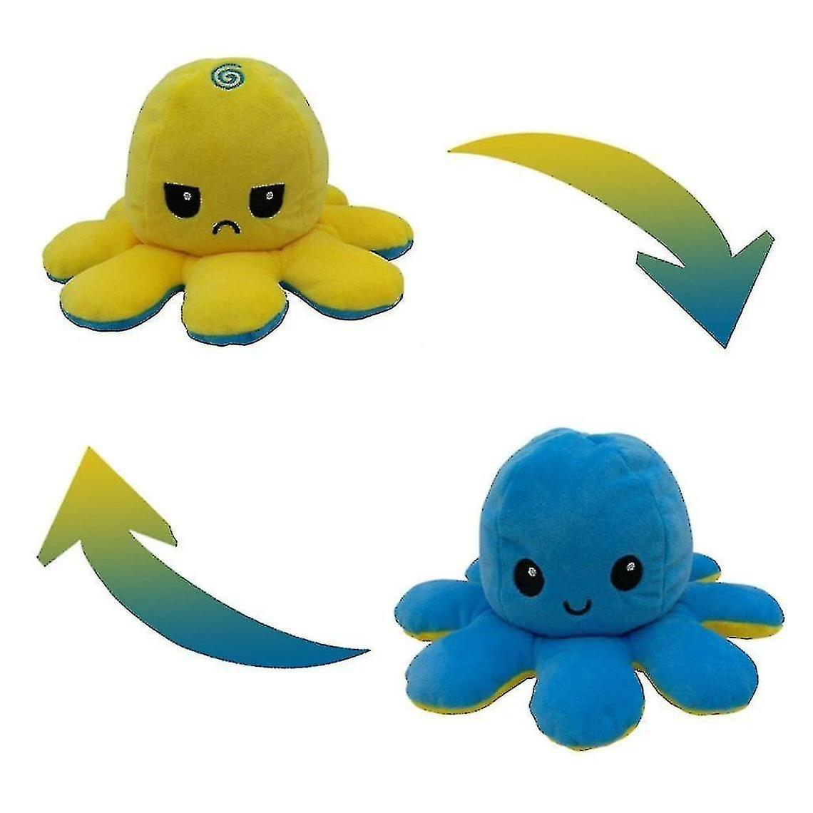 Reversible Octopus Doll - Flip Double Sided Plush (b)