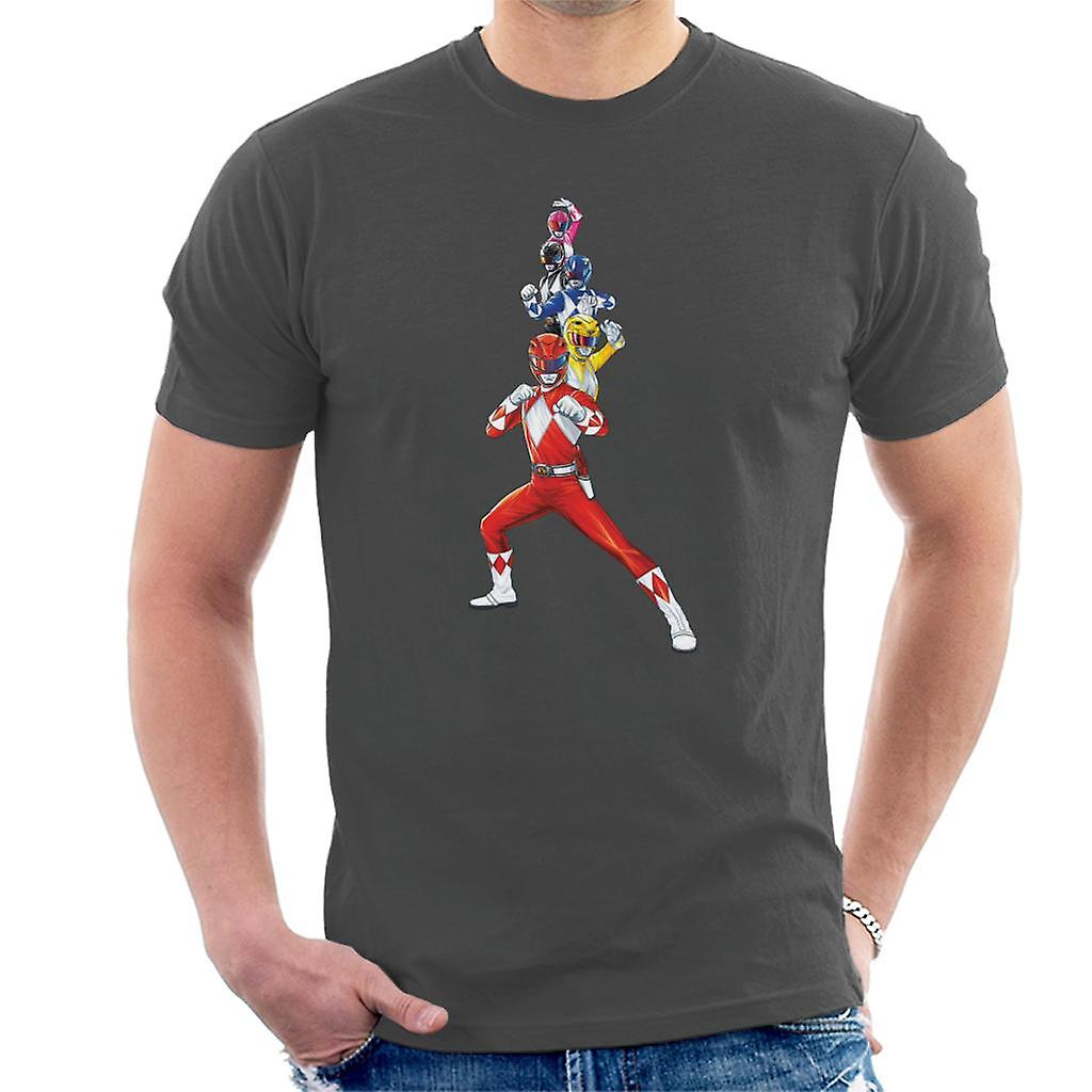 Power Rangers Action Line Up Men's T-Shirt