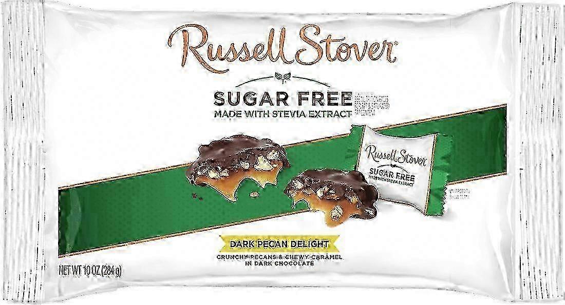 Russell Stover Dark Chocolate Pecan Delight Laydown Bag, Sugar Free, 10 Oz