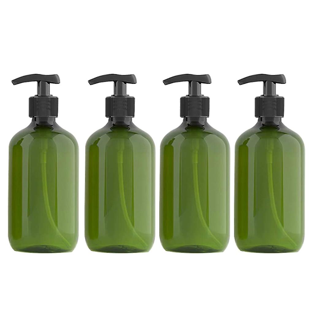 4pcs 500ml Empty Pump Bottle Dispenser Empty Refillable Body Soap Bottles