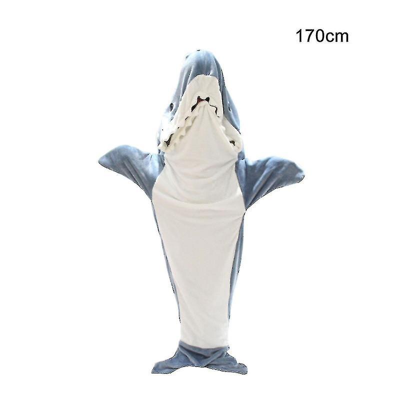 Venalisa Shark Blanket Sweat à capuche Adulte - Shark Onesie Couverture portable pour adultes - Shark Blanket Sweat à capuche en flanelle confortable super douce Sac de couchage Shark Bean