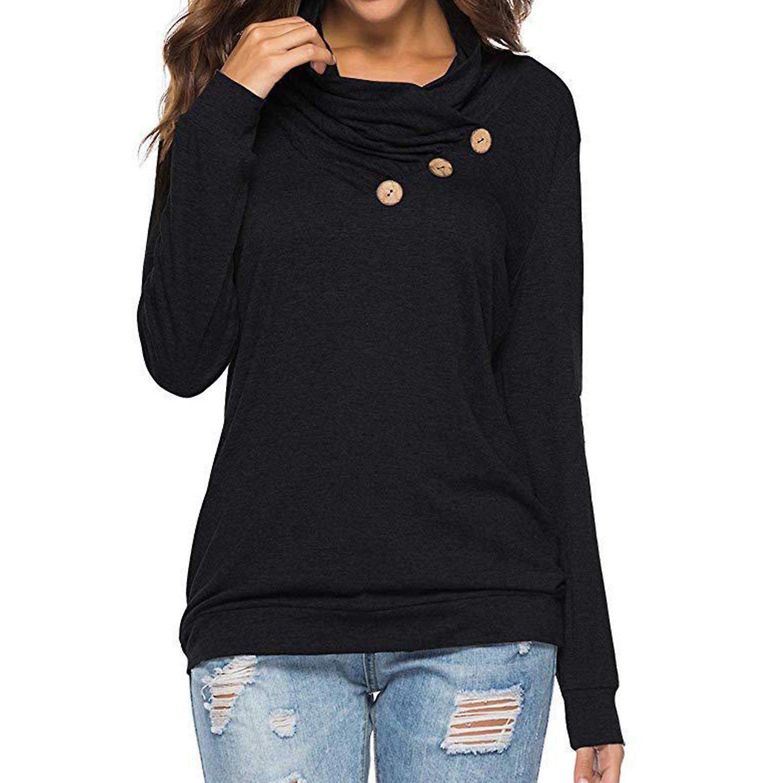 Women's Casual Long-sleeved T-shirt Ladies Solid Color Thin Basic Tee Tops