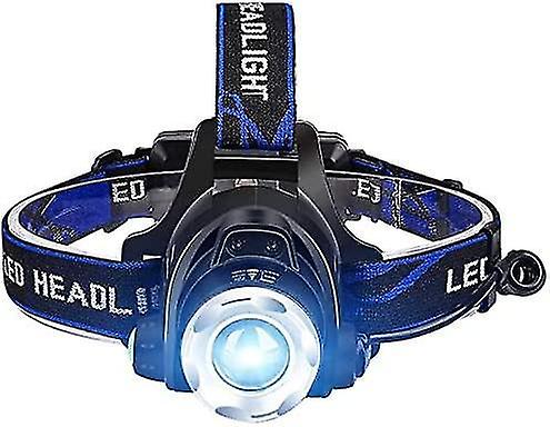 Usb Rechargeable Led Headlamp With 3 Modes Led Headlamp Usb Cable And 2 X 18650 Batteries Torch For