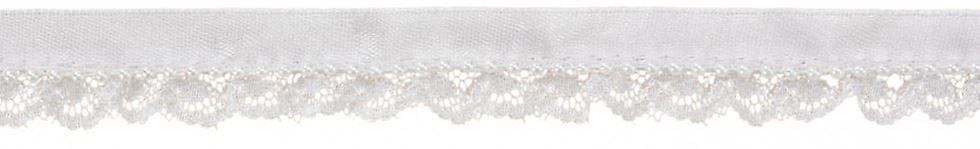 Simplicity 19mm Ruffle Lace Trim White - per metre
