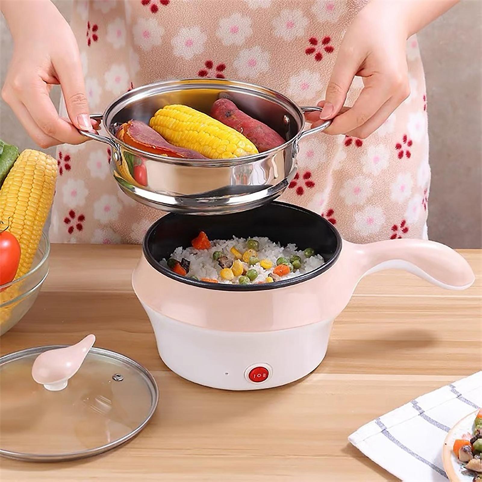 Electric Cooker Multifunctional Two Speed Portable Mini Electric Frying Pan Wok Rice Cooker for Student Dormitory