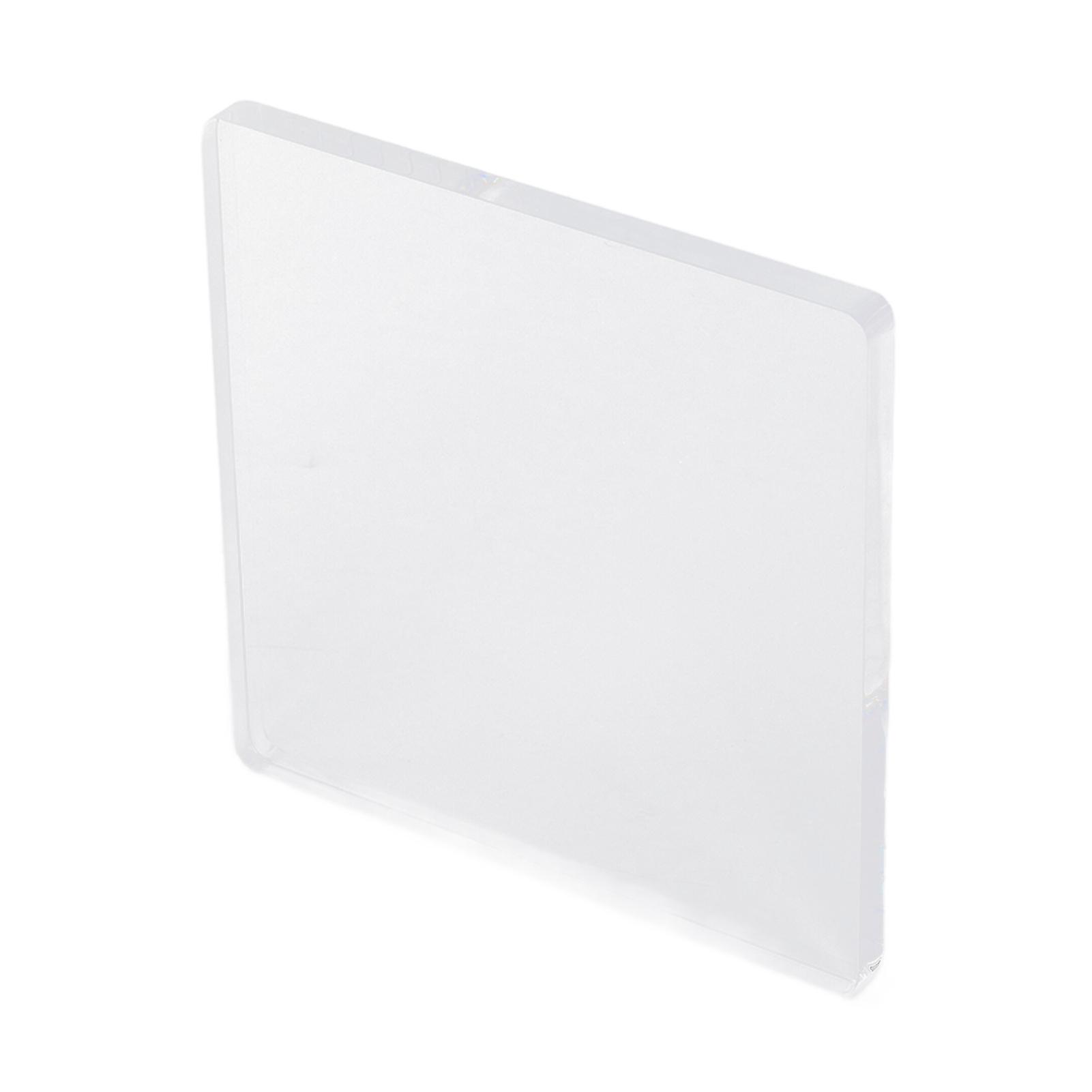 15 x 15 cm Acrylic Block, Easy to Grip, Rounded Corners, Transparent, Durable, Reusable, Clear Stamps for Scrapbooking Card Making