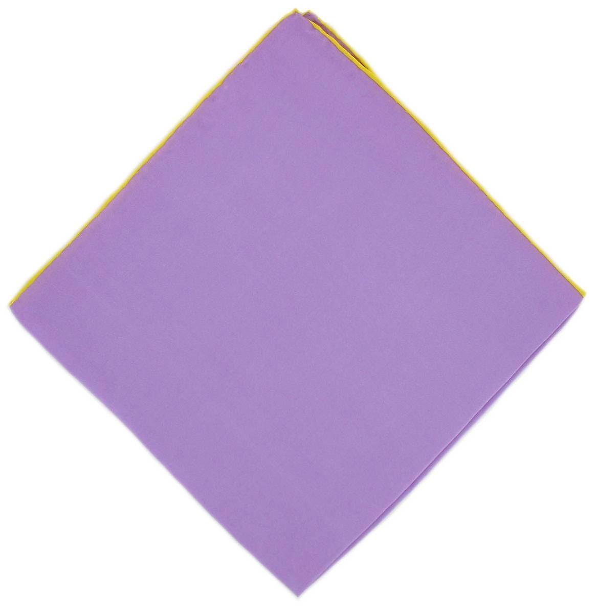 Michelsons of London Shoestring Border Handkerchief - Lilac/Yellow