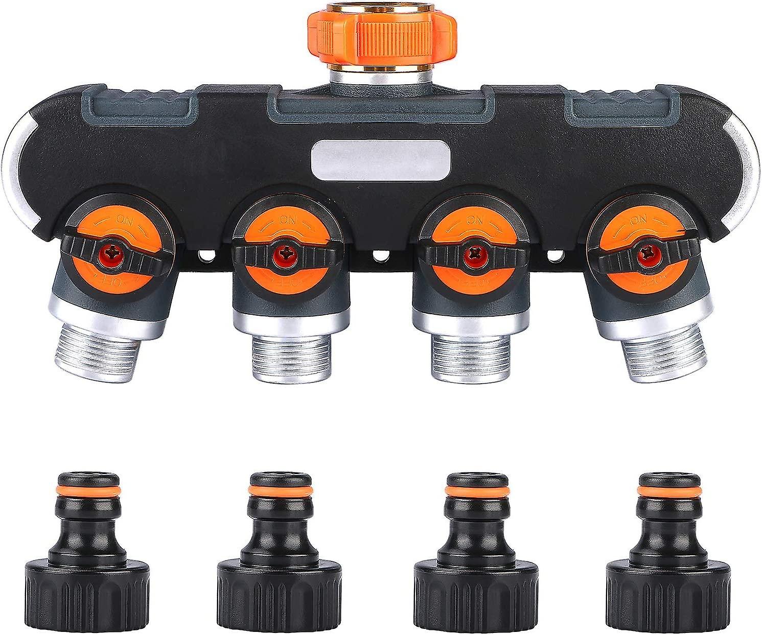 4 Way Distributor, Hose Splitter, Adjustable Lockable Water Flow Distributor for Garden Irrigation 3
