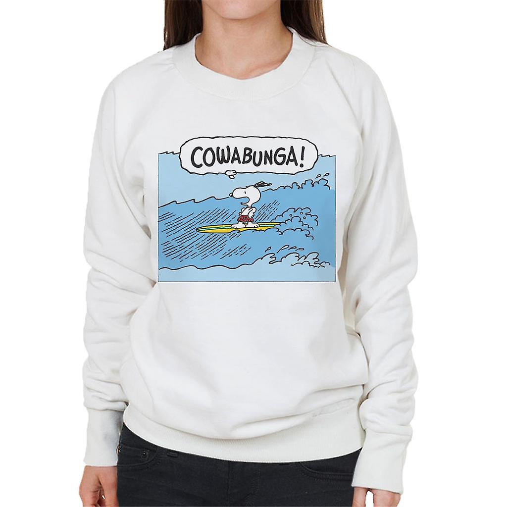 Peanuts Snoopy Cowabunga Surfer Women's Sweatshirt