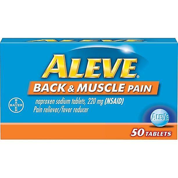 Aleve Back & Muscle Pain Reliever/fever Reducer Naproxen Sodium Tablets, 220 Mg, 50 Ct