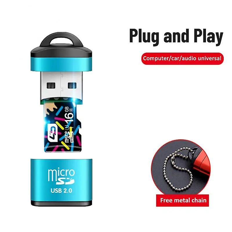 Mini High Speed USB 2.0 Micro SD Card Reader Memory Card Adapter for Computer Laptop Notebooks Keychain Phone Accessories~21182