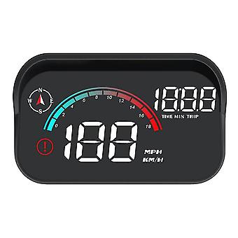 M22 Car Electronic Dog Hud Head-up Display Obd Speedometer Compass Universal