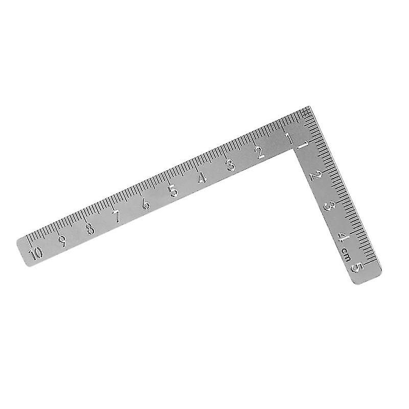 Mini Square 10x5cm 90 graders rustfritt stål vinkel linjal liten sving linjal trebearbeiding