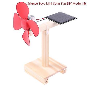 Wissenschaft Spielzeug Mini Solar Fan DIY Modell Kit Holz Studenten Physik Pädagogisches Spielzeug