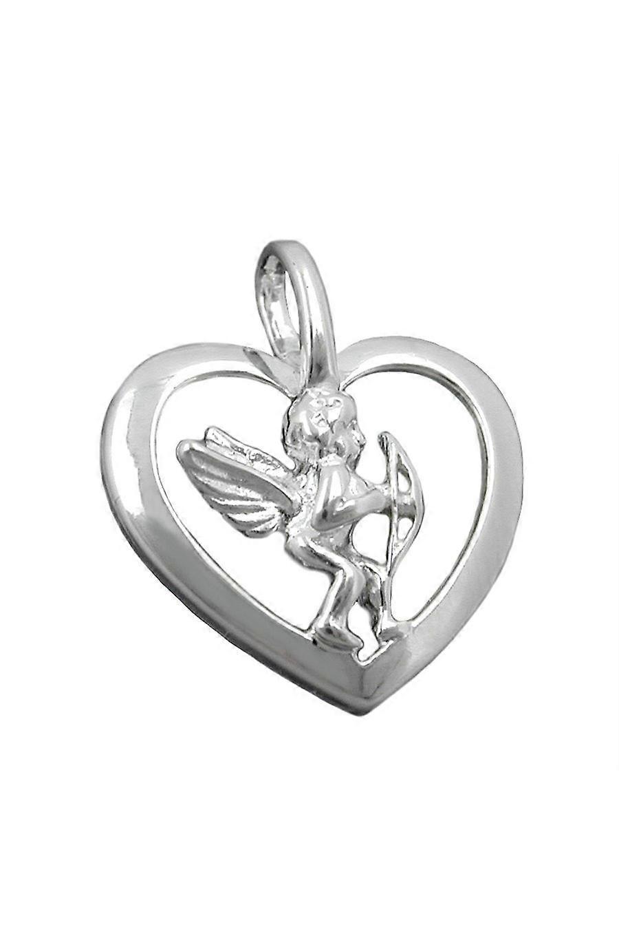 Heart Pendant With Angel Silver 925 - Gl91198