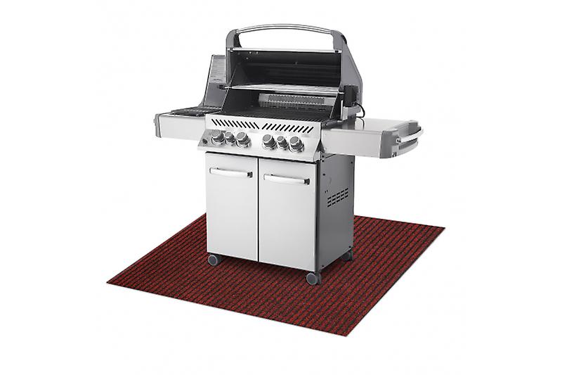 Protective grill mat GIN 3086 for the terrace, outdoor - red