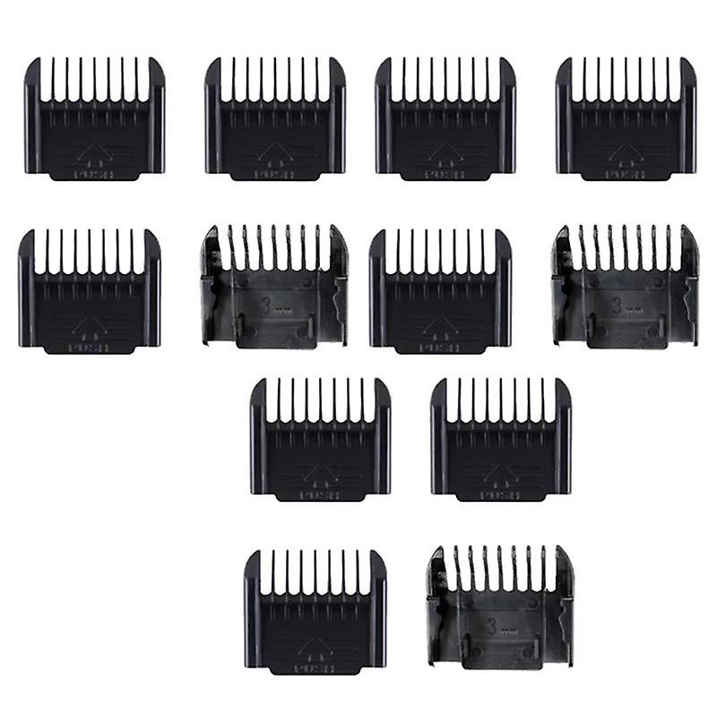Electric Trimmer Accessories, 12pcs Cut Clipper Limit Comb Guide Attachment Size Barber Replacement (1mm,1mm,2mm,3mm)~27708
