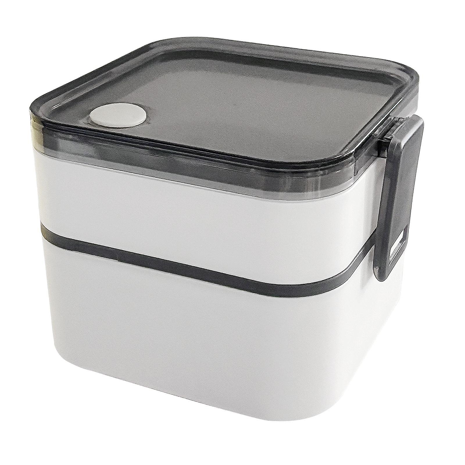 Matboks 2 lag Bento Box Stackable Praktisk Solid Multiuse Kids Lunsj Container Matbeholder for Vandring Kjøkken Piknik