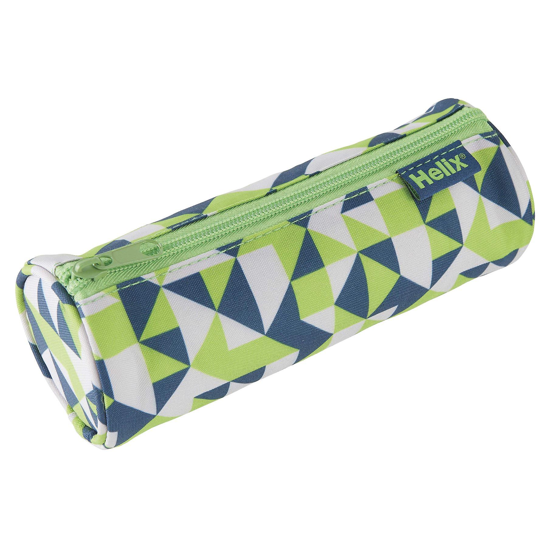 Helix Oxford Geo Pencil Case - Green