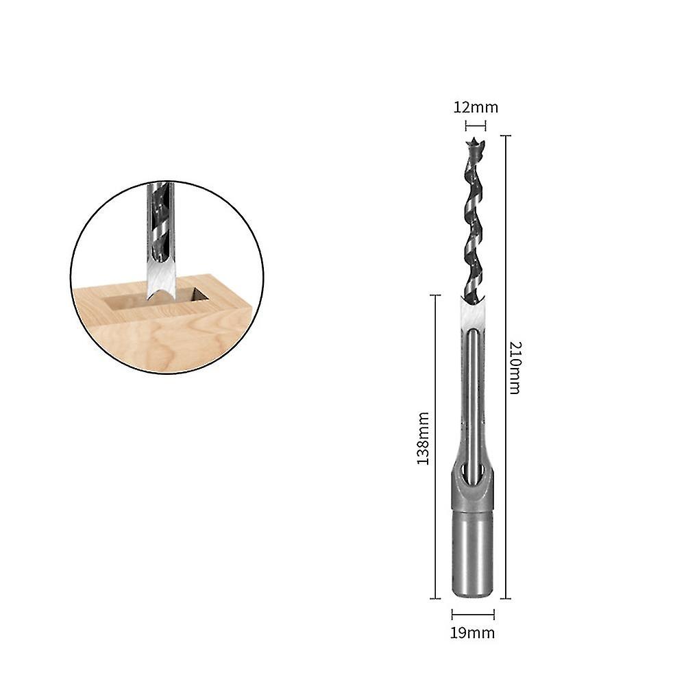 1 Pc Square Auger Drill Bit Hole Saw Tenon Mortising Chisel Drill Hss 19mm Round Shank Drilling Tool
