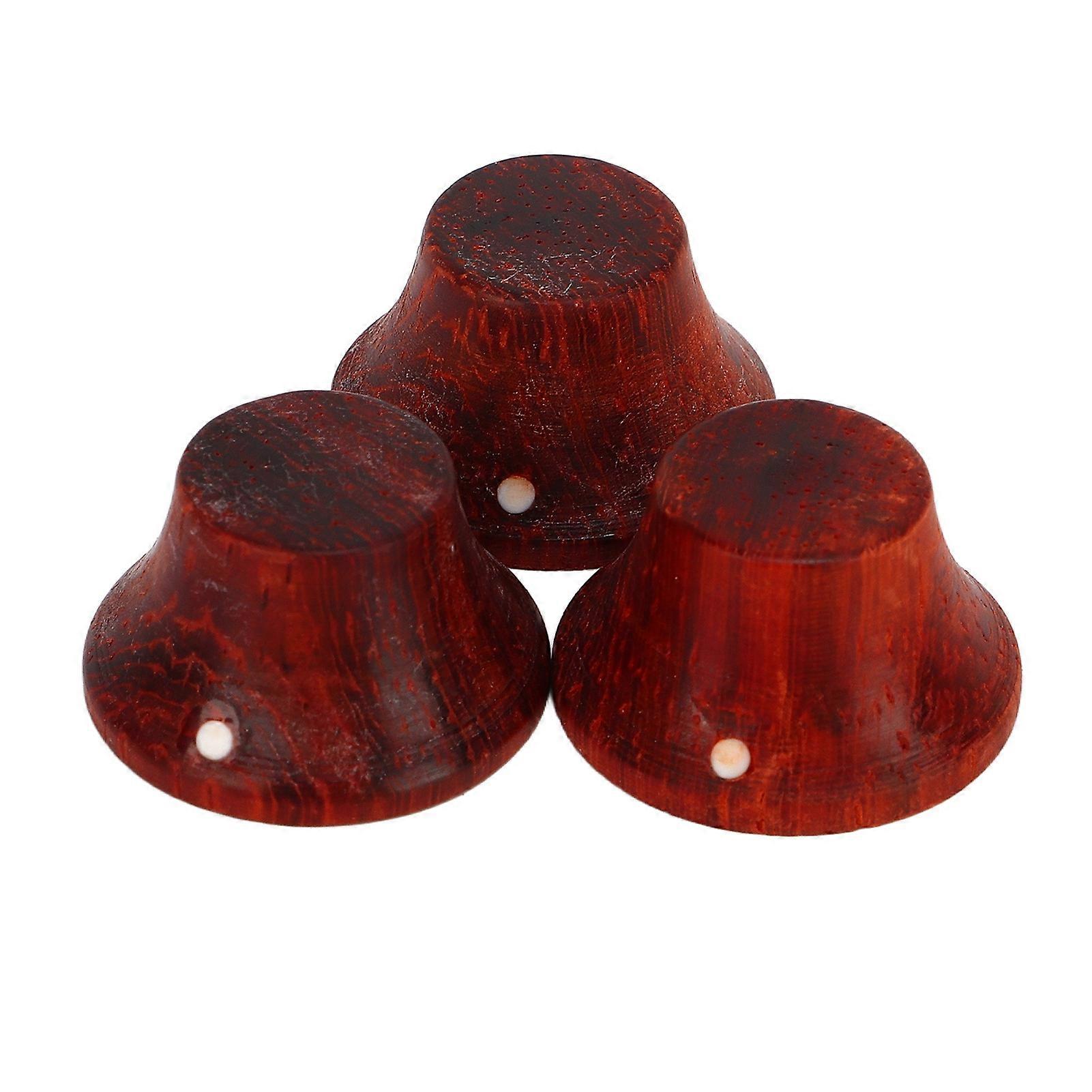 3 db elektromos gitár gomb környezetbarát fa gitár hangerőszabályzó gomb csere vörösfenyő 