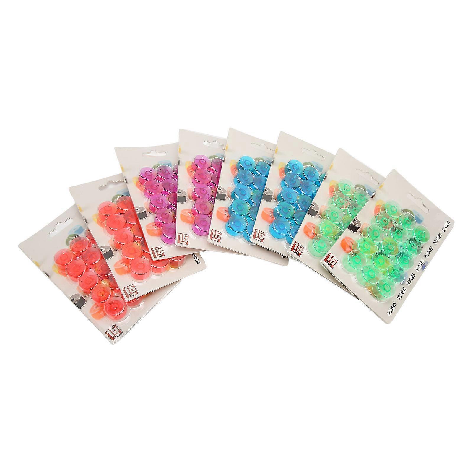 120pcs Colorful Bobbins Assorted Transparent Soft Durable Plastic Sewing Bobbins For Machine Manual Work