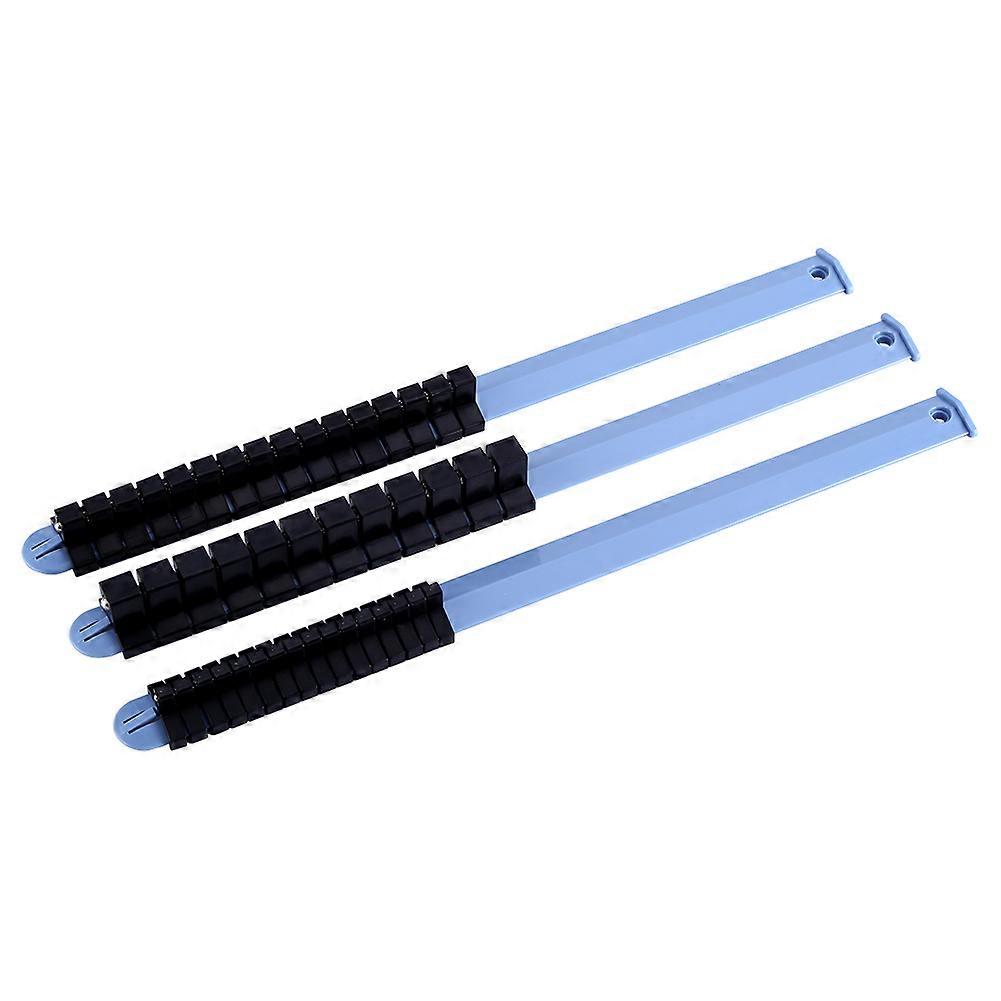 3pcs 1/4" 3/8" 1/2" Plastic Wall Mounted Socket Storage Rack Divider Rail Tray Holder Organizer