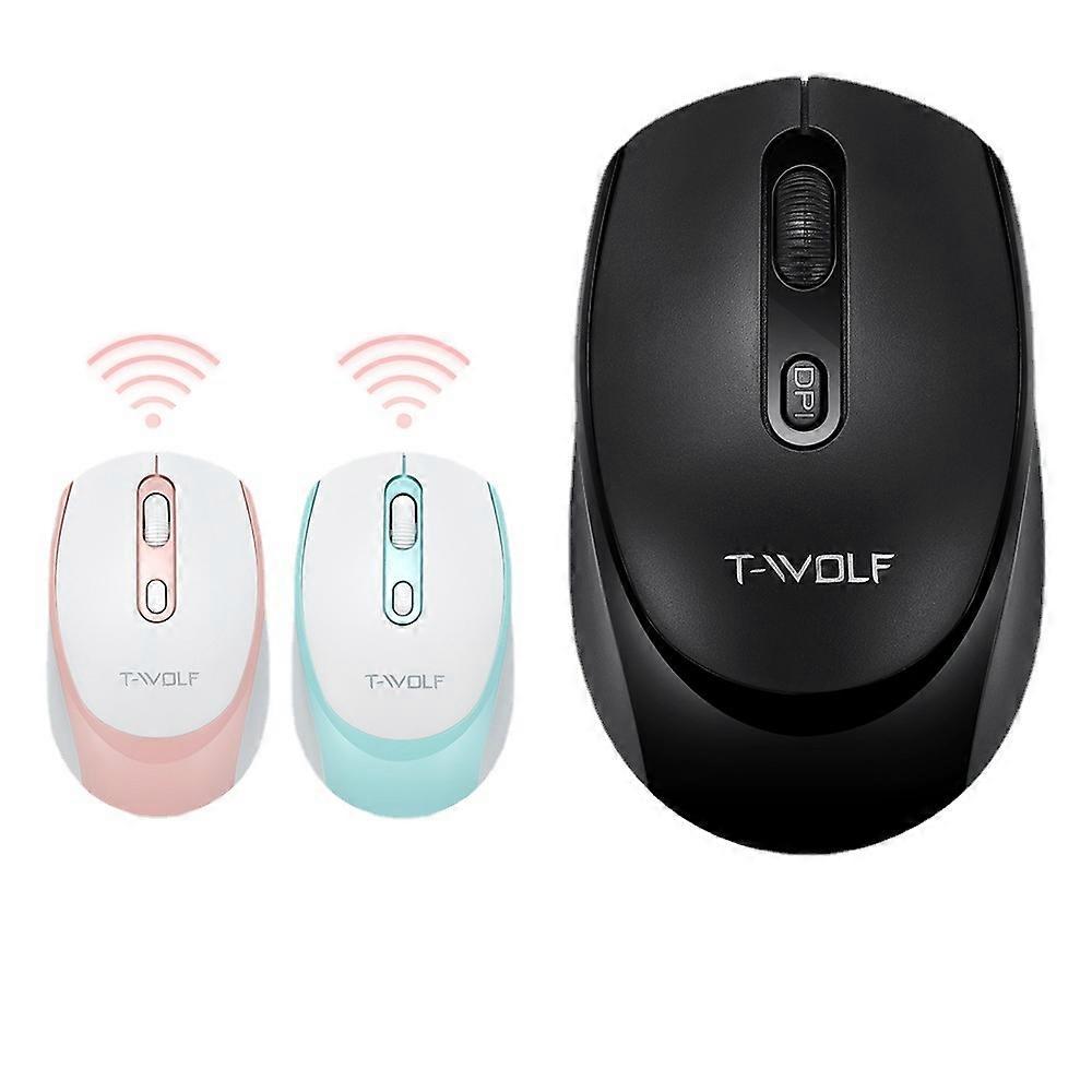 1 PC wireless mouse, ergonomic 2.4G portable wireless mouse for Windows laptops (white and green)