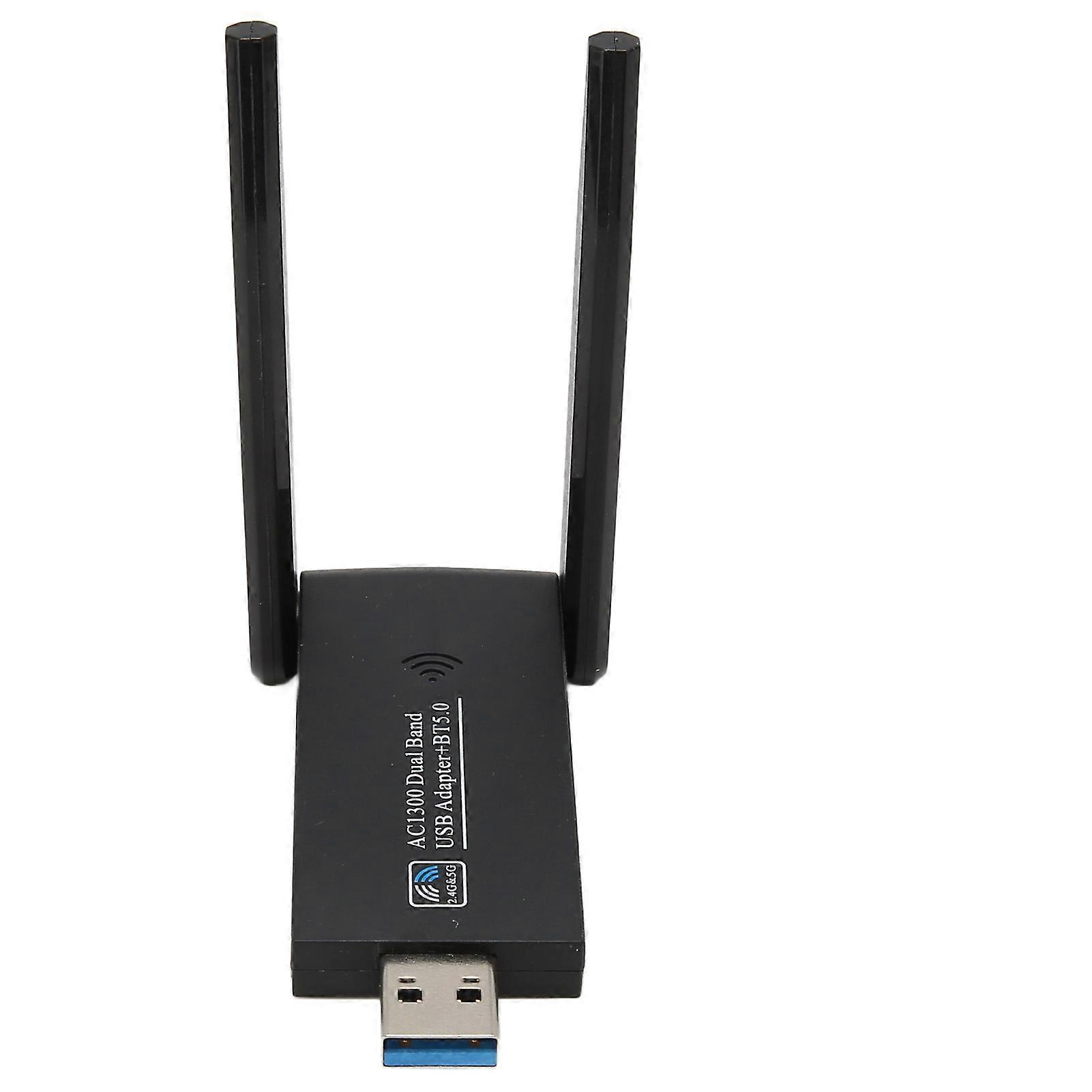 1300Mbps USB WiFi Adapter Dual Band Bluetooth 5.0 USB3.0 Connection High Speed for Windows XP Vista7 8 8.1 10 11