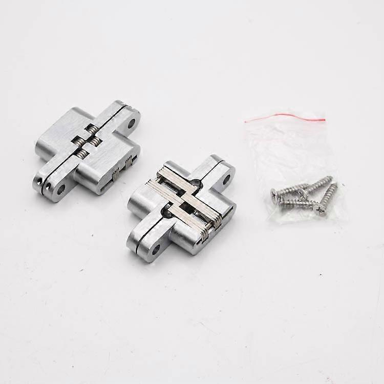 6 Pcs Folding Hinge Concealed Cross Hinges, Concealed Hinge Closure, Arched Cabinet Hinges, Silver13*45mm