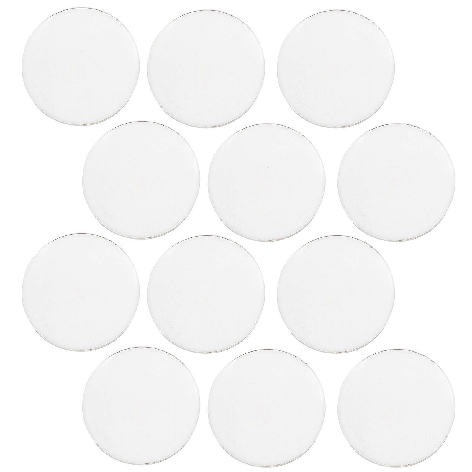 12pcs Convex Lens Magnifying Lens Transparent Optical Lens Magnifier Lens