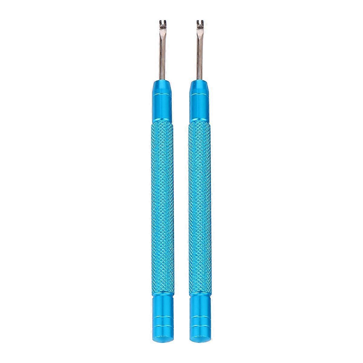 2pcs Watch Repair Tool Watch Hands Removers Lever Type Puller Tool (Blue)