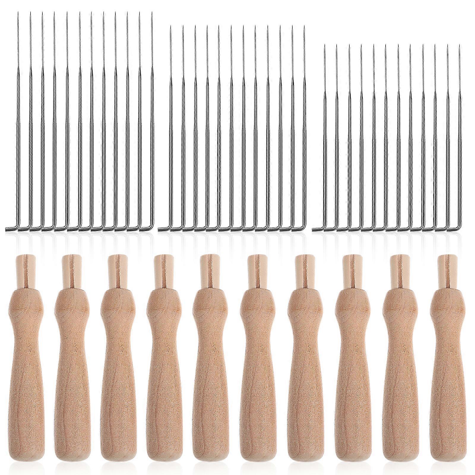 Needle Felting Kit Wool Felting Needles Tools Set Wooden Handle Tools with Felting Needles for Felting Starter
