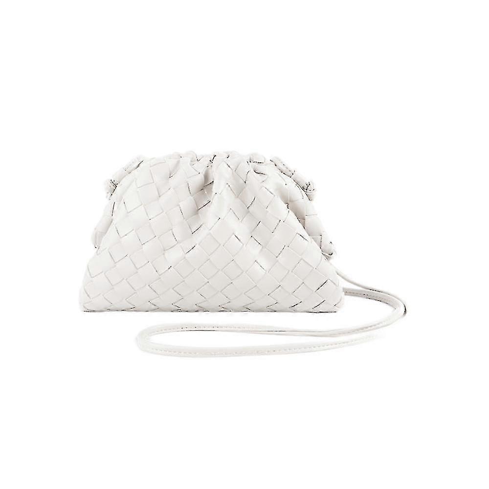 Pu Vävd Väska Satchel Cloud Mini Läder Clutch Bag ZIH